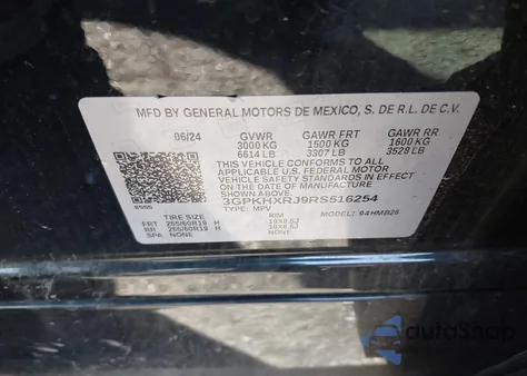 2024 Honda Prologue Touring from USA, damaged, VIN 3GPKHXRJ9RS516254